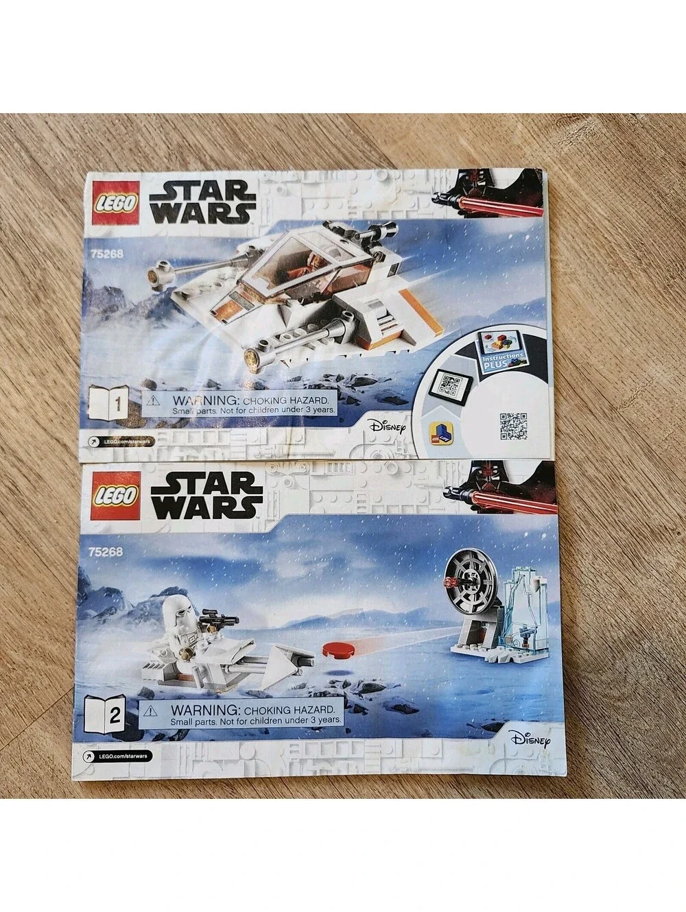 Lego 75268 Star Wars Snowspeeder Manual Booklets 1 & 2 Only No Lego Pieces